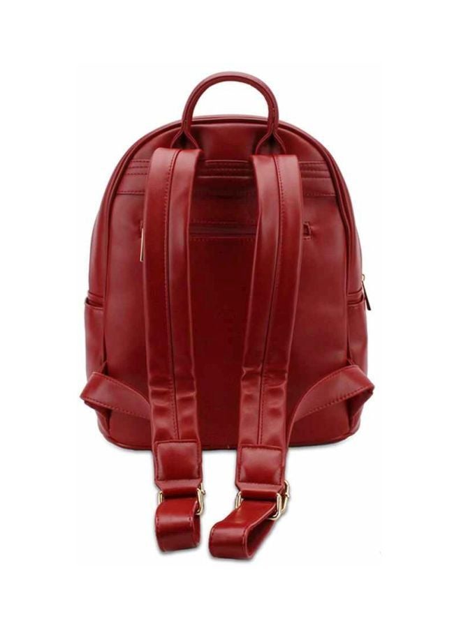 Faux Leather Fashion Backpack Wine