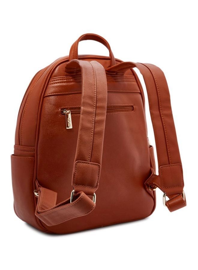 يويجين حقيبة ظهر عصرية من الجلد الصناعي بني - Image 2