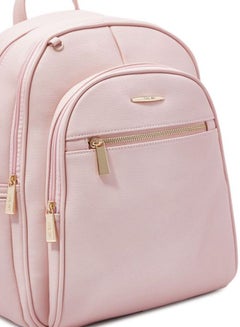 YUEJIN Faux Leather Fashion Backpack Pink  - Image 3