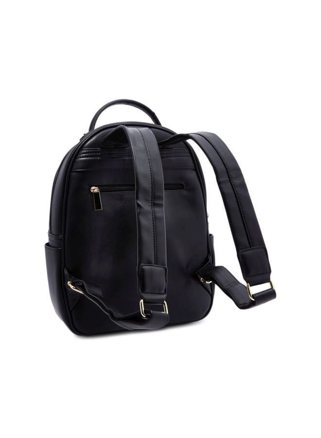 YUEJIN - Classic Striped Backpack Black - Image 1