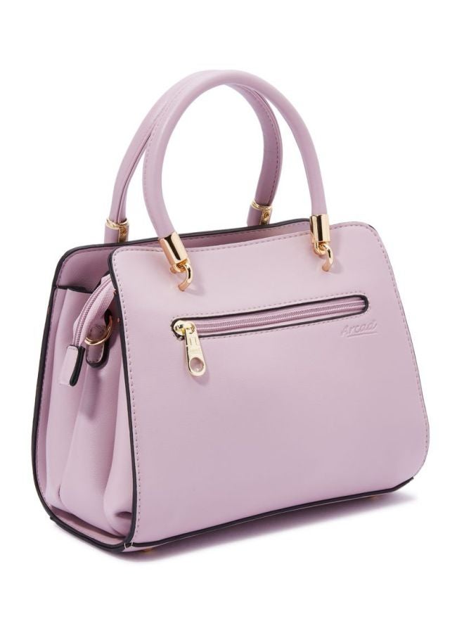 PU Leather Shoulder Bag With Wallet Purple