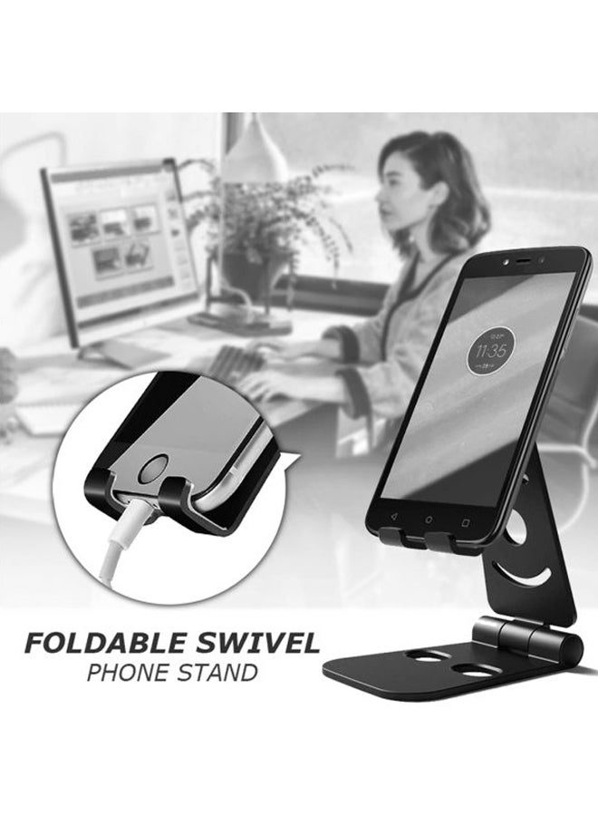 EHOME Foldable Swivel Phone Stand Grey - Image 2