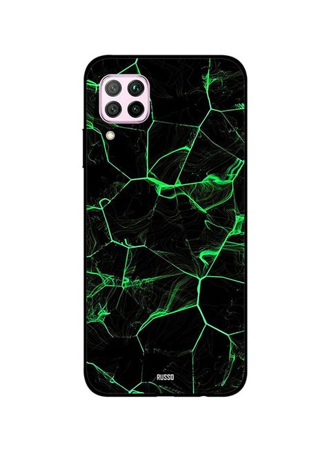 Skin Snap Case Cover -for Huawei Nova 7i Green Marble Design Pattern Green Marble Design Pattern