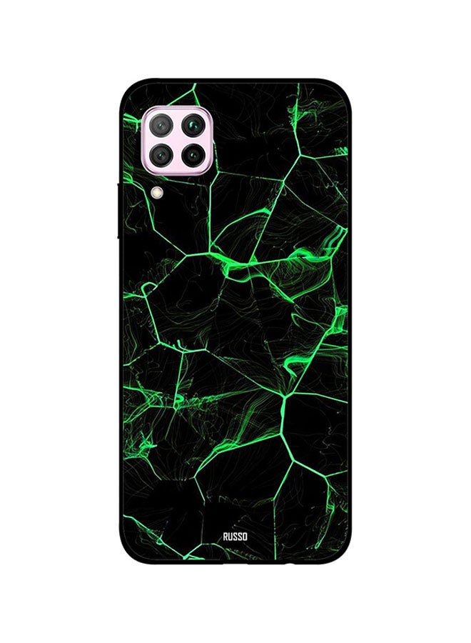 RUSSO Skin Snap Case Cover -for Huawei Nova 7i Green Marble Design Pattern Green Marble Design Pattern 