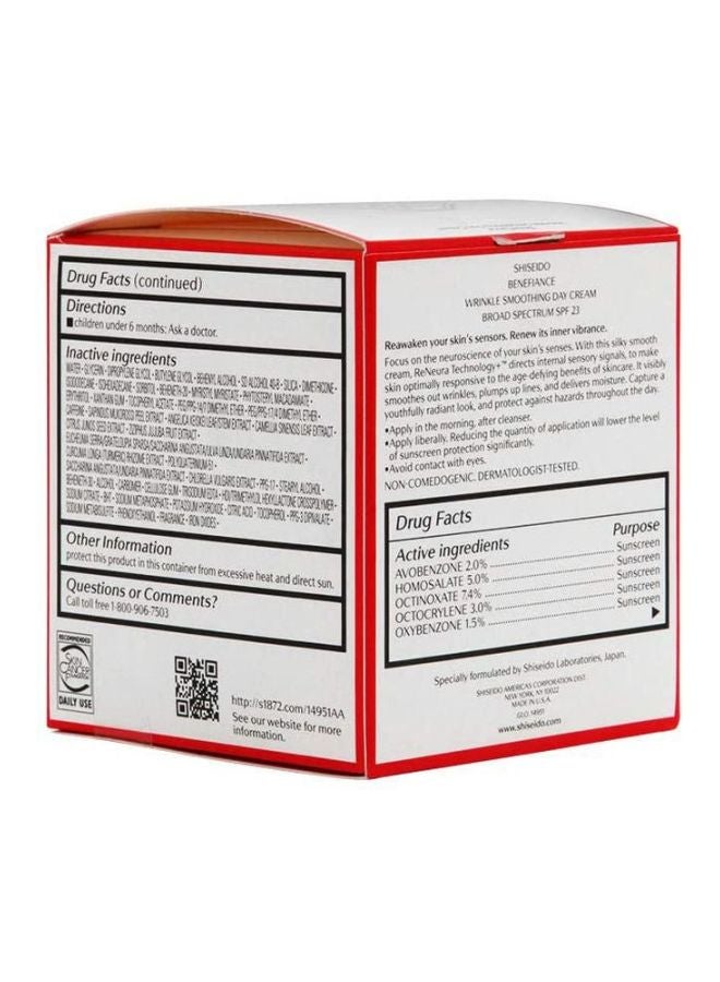 Shiseido Benefiance Wrinkle Smoothing Day Cream SPF 23 50ml - Image 4