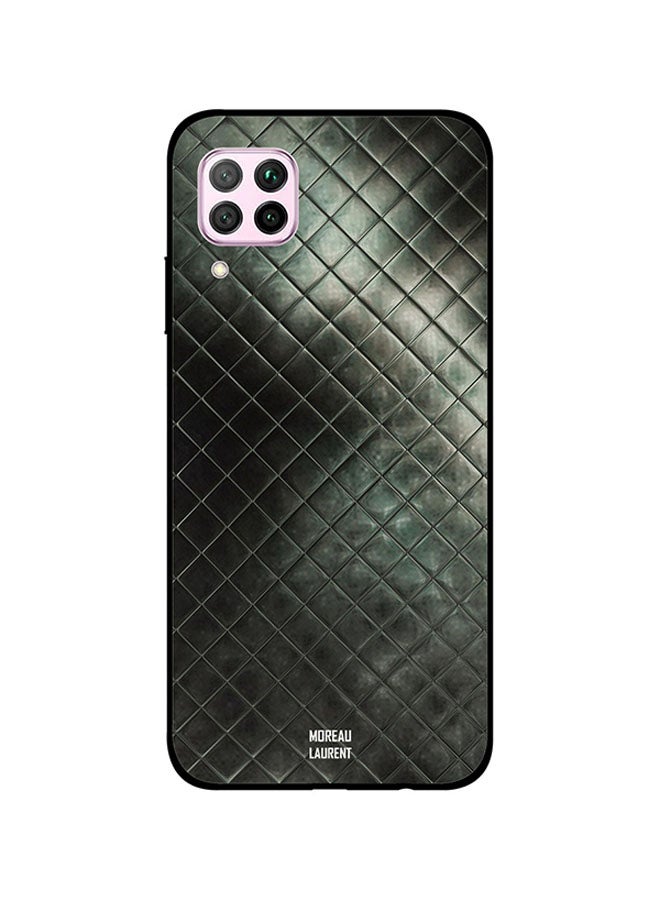 Moreau Laurent Skin Case Cover -for Huawei Nova 7i Black & Greenish Lighten Pattern Black & Greenish Lighten Pattern 