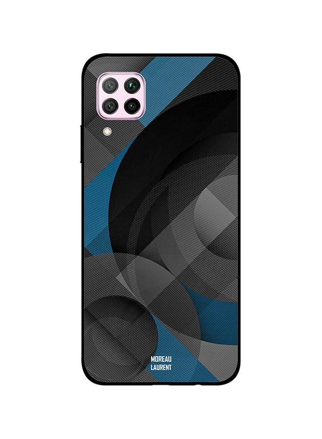 Moreau Laurent Skin Case Cover -for Huawei Nova 7i Circles & Stripes Overly Dark Grey Circles & Stripes Overly Dark Grey 
