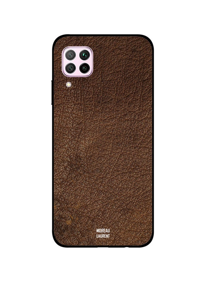 Moreau Laurent Skin Case Cover -for Huawei Nova 7i Dark Brown Leather Pattern Dark Brown Leather Pattern