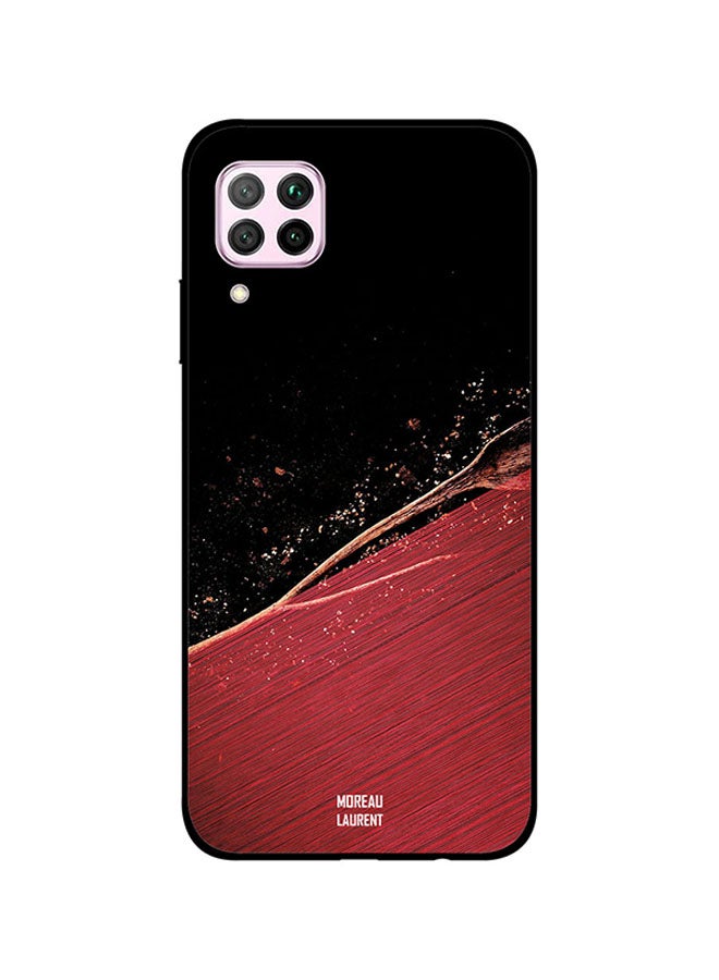 Moreau Laurent Skin Case Cover -for Huawei Nova 7i Water Drops Over Black & Red Pattern Water Drops Over Black & Red Pattern