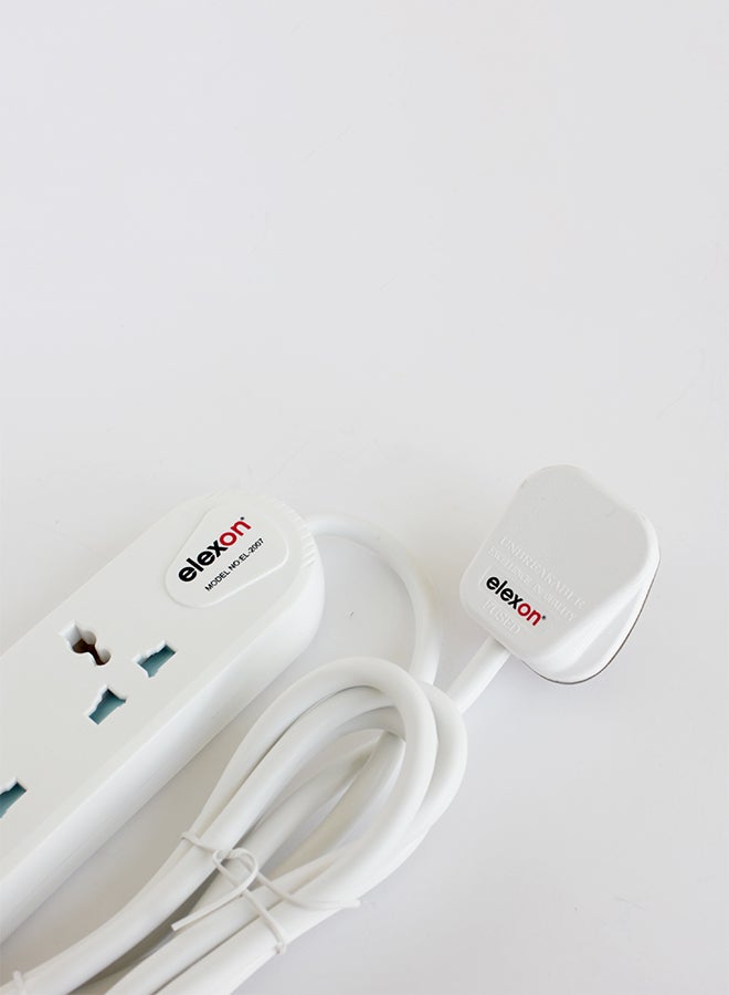 elexon - 4 Way Power Extension Socket 4W White - Image 1