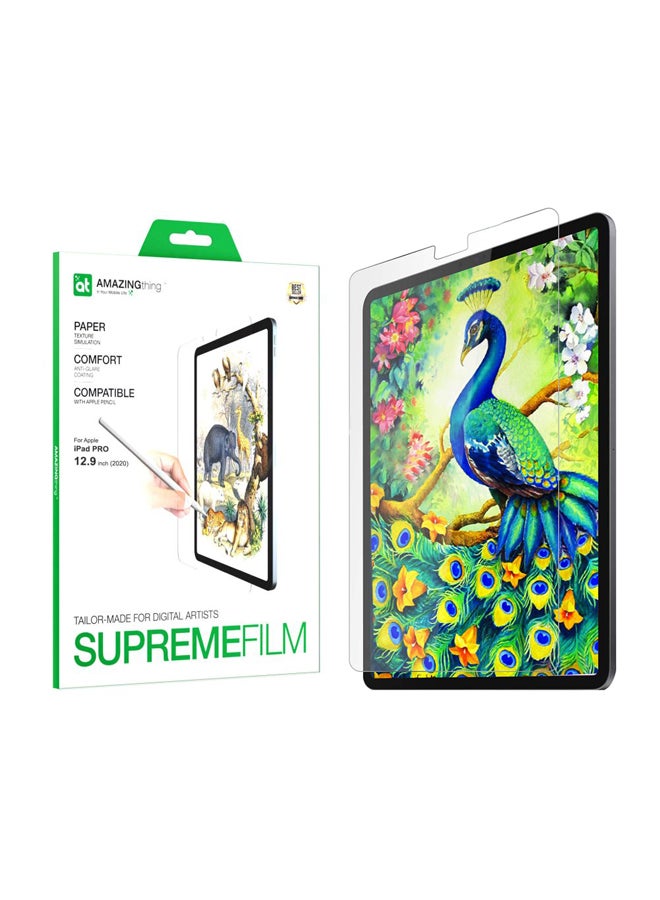 AMAZINGthing - Paper Write Sketch Supreme for iPad Pro 12.9 inch (2022/2021 / 2020/2018) Film Screen Protector with Paper Texture Simulation for Digital Artists Sketching/Drawing/Writing Clear - Image 1