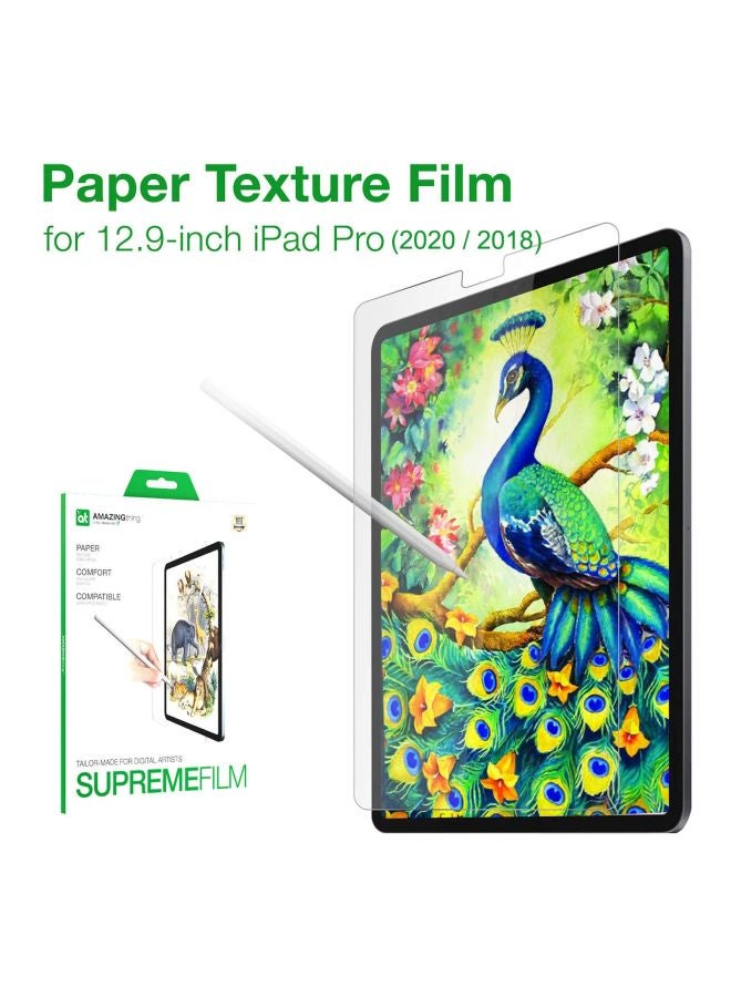AMAZINGthing - Paper Write Sketch Supreme for iPad Pro 12.9 inch (2022/2021 / 2020/2018) Film Screen Protector with Paper Texture Simulation for Digital Artists Sketching/Drawing/Writing Clear - Image 1