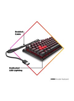 HP Omen Encoder Gaming Keyboard - 6YW76AA - Red Switch  - Image 3