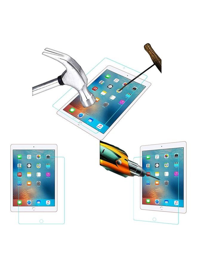 موز لاصقة حماية للشاشة مصنوعة من الزجاج المقوّى لجهاز أبل آيباد إير 2 شفاف - Image 2