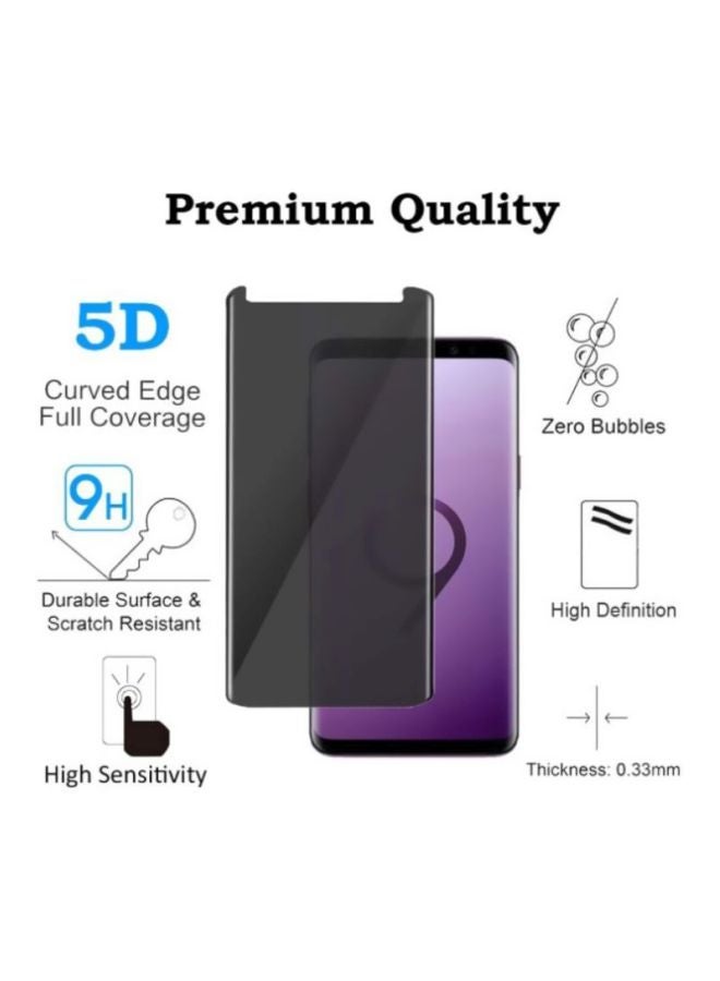 Muzz 5D Tempered Glass Screen Protector For Samsung Galaxy S9 Black/Clear - Image 2