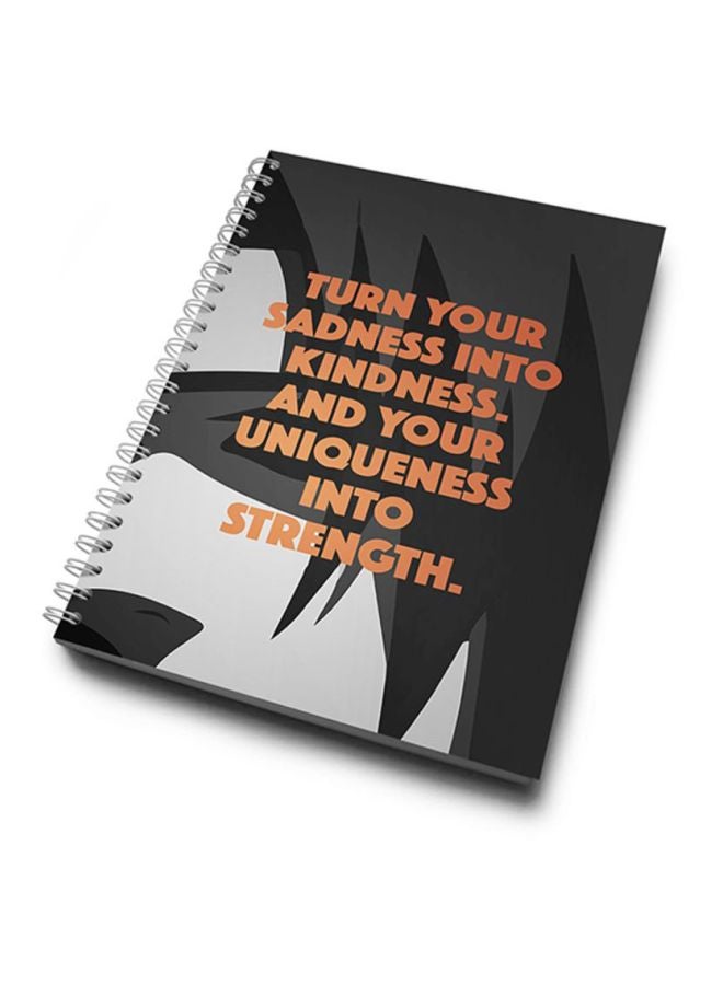 A4 Spiral Bound Printed Notebook Multicolour
