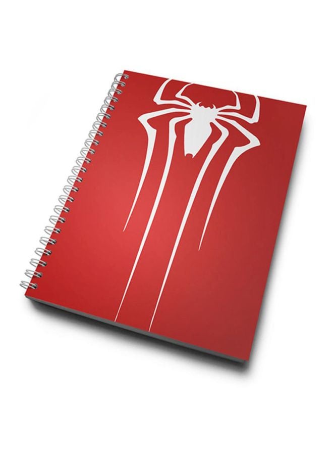 A4 Printed Hard Cover Notebook Red/White