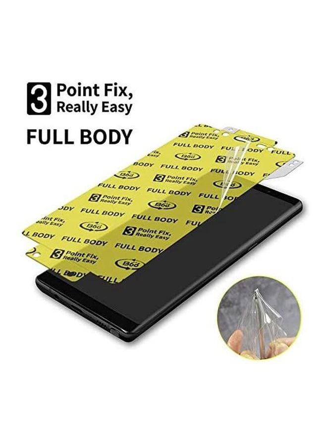 موز لاصقة حماية للشاشة من الزجاج المقوى يوفر حماية 360 درجة لهاتف أبل آيفون XR شفاف - Image 3