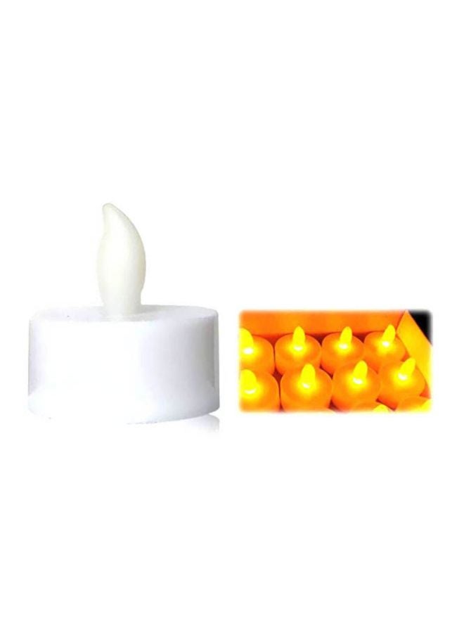 طقم شموع LED مكون من 12 قطعة أبيض - Image 2