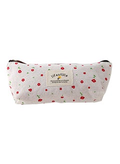 Flower Pattern Student Pencil Case White/Red - v1594055408/N39062351A_1