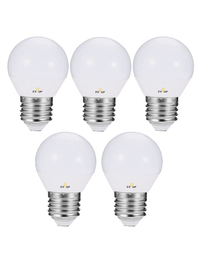 ماركة غير محددة - طقم مصابيح إضاءة LED مكون من 5 قطع أبيض/فضي - Image 1