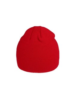 Pinstripe Ski Plain Beanie Knitted Hat Red - v1594058905/N39062795A_3