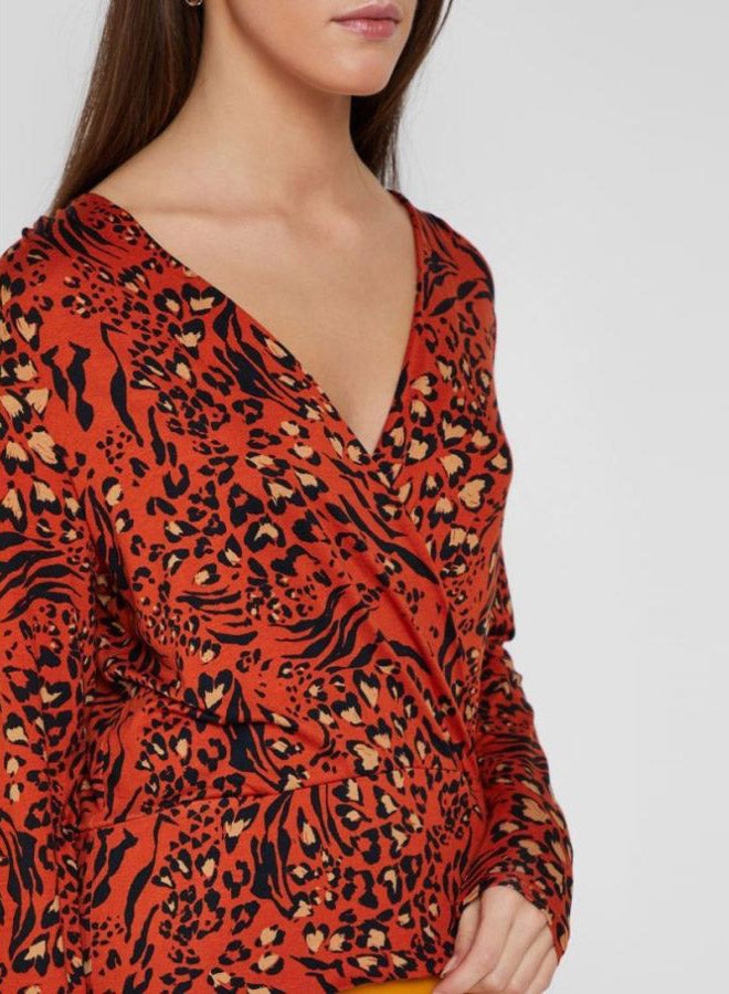 Leopard Printed Top Multicolour