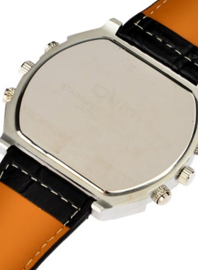 Oulm Men's PU Leather Analog Watch HP1349 - 48 mm - Black  - Image 3