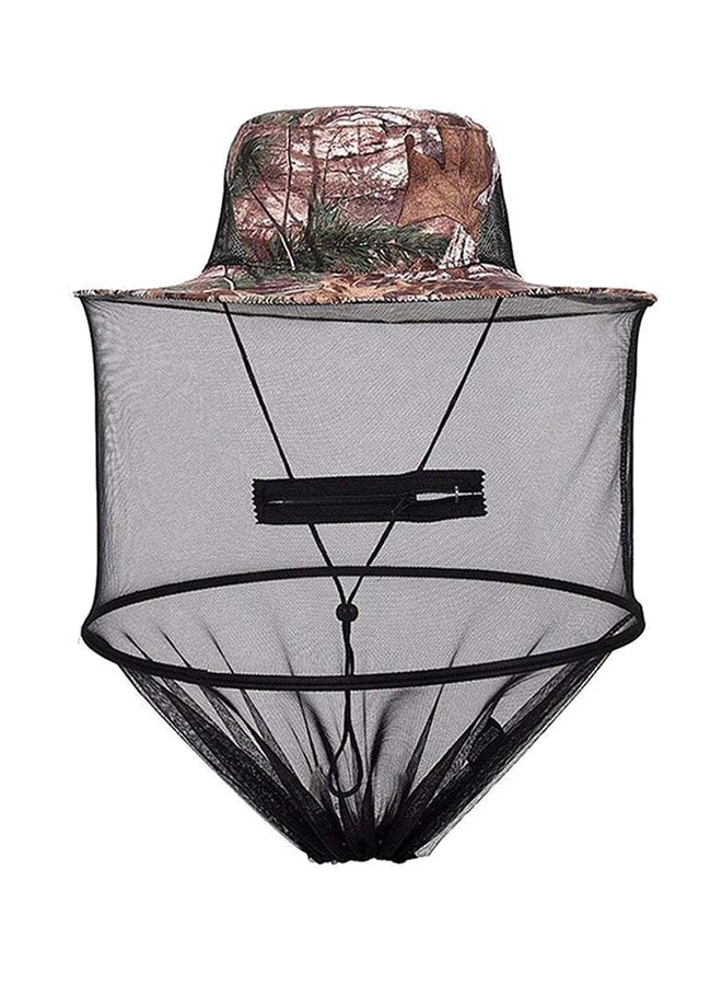 Head Face Protect Hat With Mosquito Mesh Net Multicolour 37 x 12.5 x 10cm - Image 1