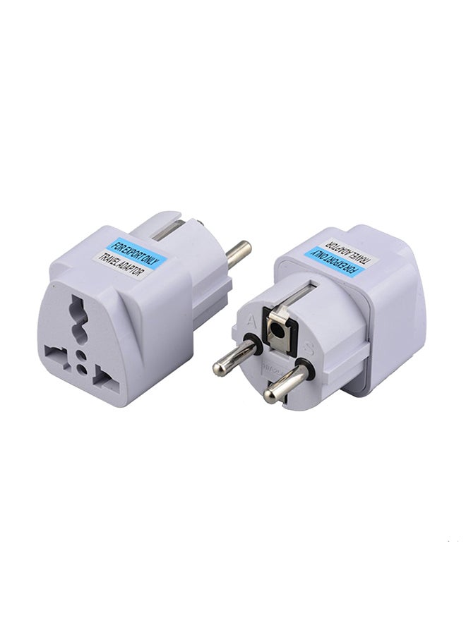 Generic European Standard Conversion Travel Plug White  - Image 1