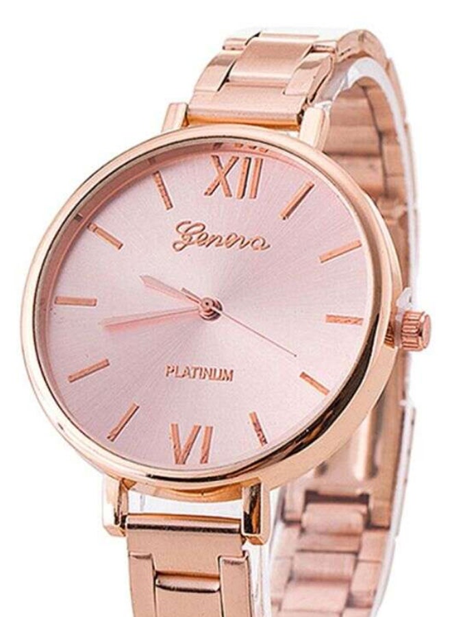 Geneva Women's Stainless Steel Analog Watch AWNTG 01 W0030 - 37 mm - Rose Gold - Image 2