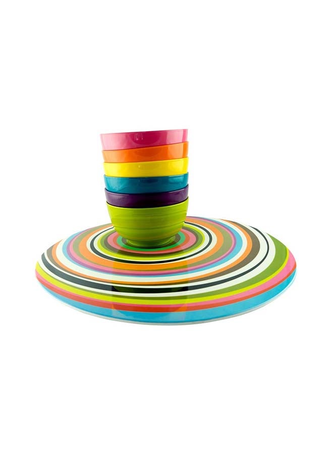 فرنش بول طبق تقديم الطعام متعدد الألوان 40سم - Image 1