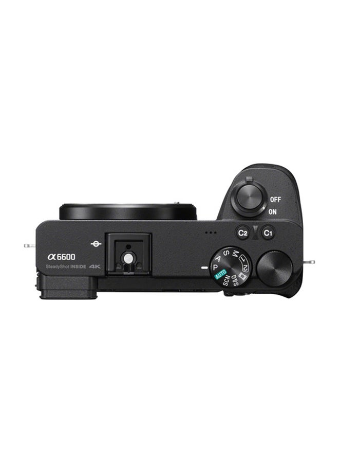 Sony - Alpha 6600 Mirrorless APS C Camera With 18 135 mm Zoom Lens and 0.02 sec. Fast AF, Real Time Eye AF For Human And Animal, 5 Axis In Body Optical Image Stabilisation, 4K HDR HLG, Black, ILCE-6600M - Image 1