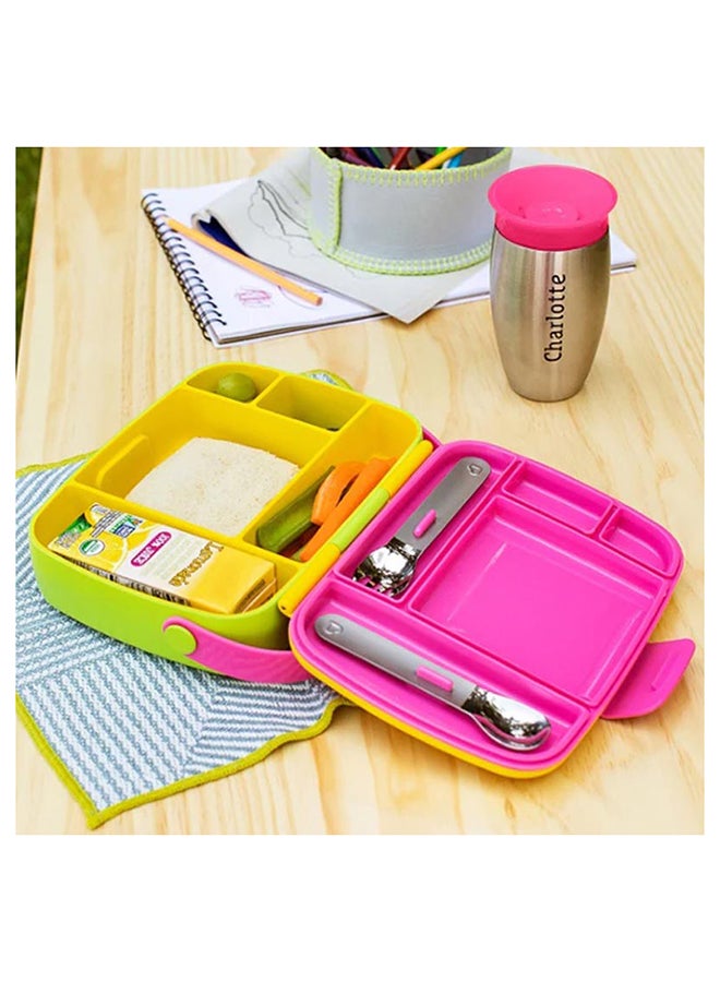 مونشكين علبة غداء بينتو مكونة من 5 أقسام مع شوكة وملعقة - Image 4