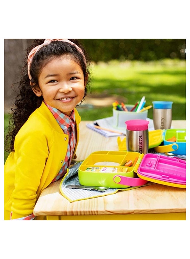 مونشكين علبة غداء بينتو مكونة من 5 أقسام مع شوكة وملعقة - Image 5