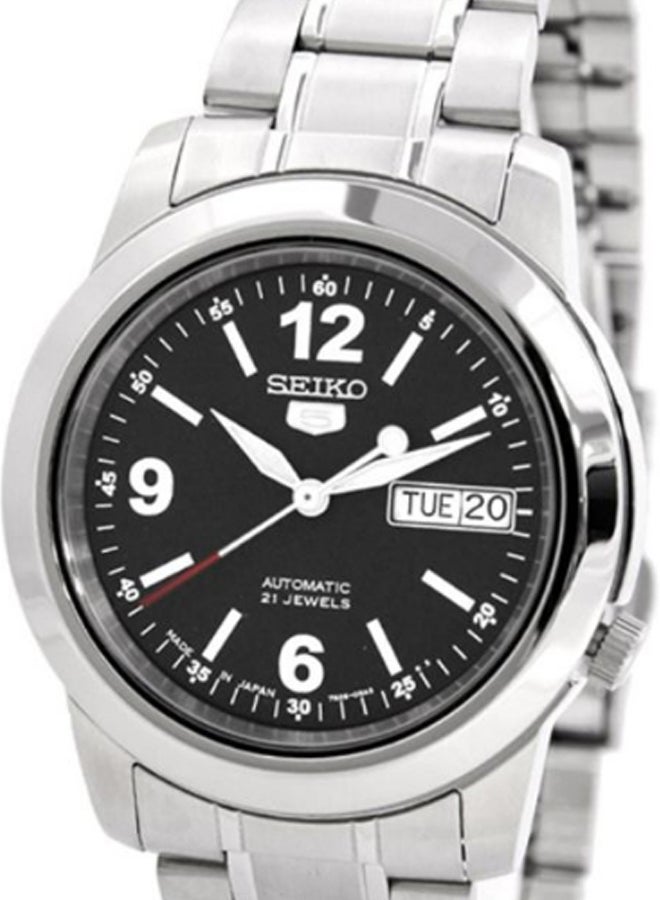 سيكو ساعة يد دائرية الشكل بعقارب وسوار من الستانلس ستيل مقاس 40 مم - لون فضي - طراز SNKE63J1 للرجال - Image 2