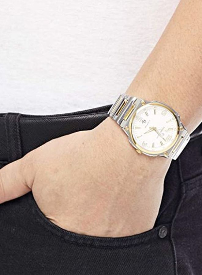 فيليب مورالي السويسرية ساعة يد بعقارب وسوار من الستانلس ستيل طراز M1325CW للرجال - Image 5