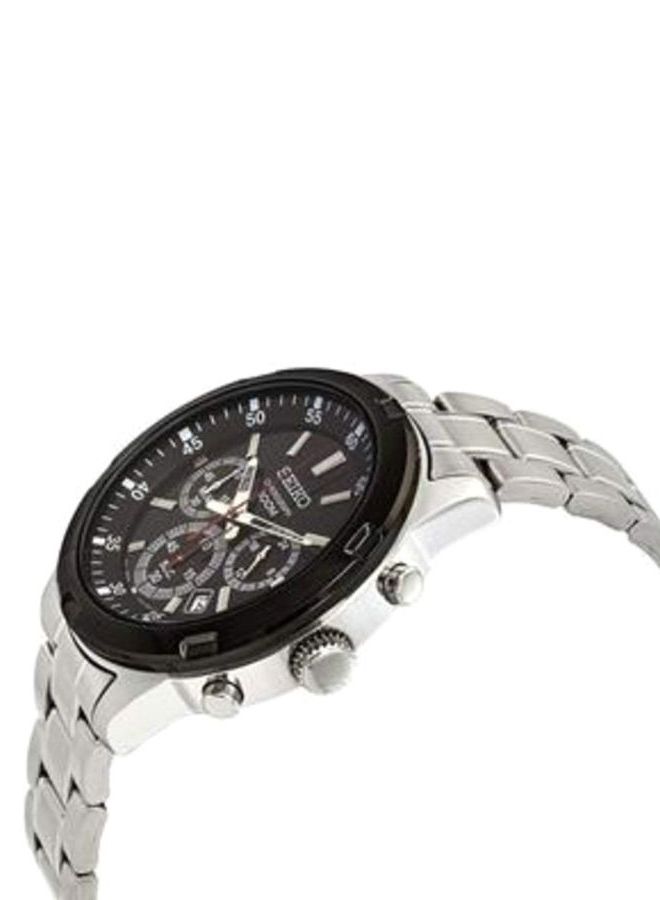 سيكو ساعة يد كرونوغراف مقاومة للماء بسوار من الستانلس ستيل men - Image 3