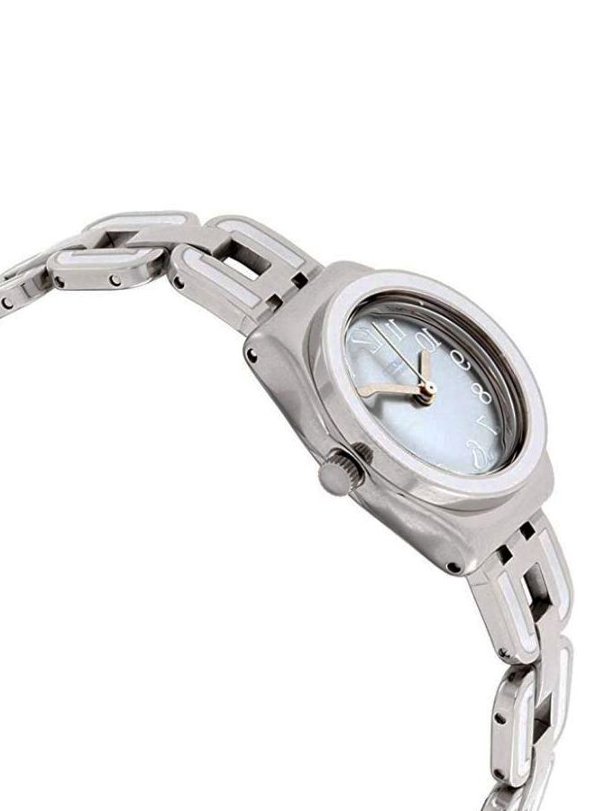 سواتش ساعة يد بعقارب وسوار من الستانلس ستيل طراز YSS254G للنساء - Image 3