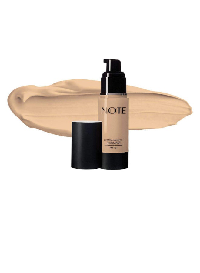 Note Detox And Protect Liquid Foundation Pump 35 ml 01 Beige  - Image 2