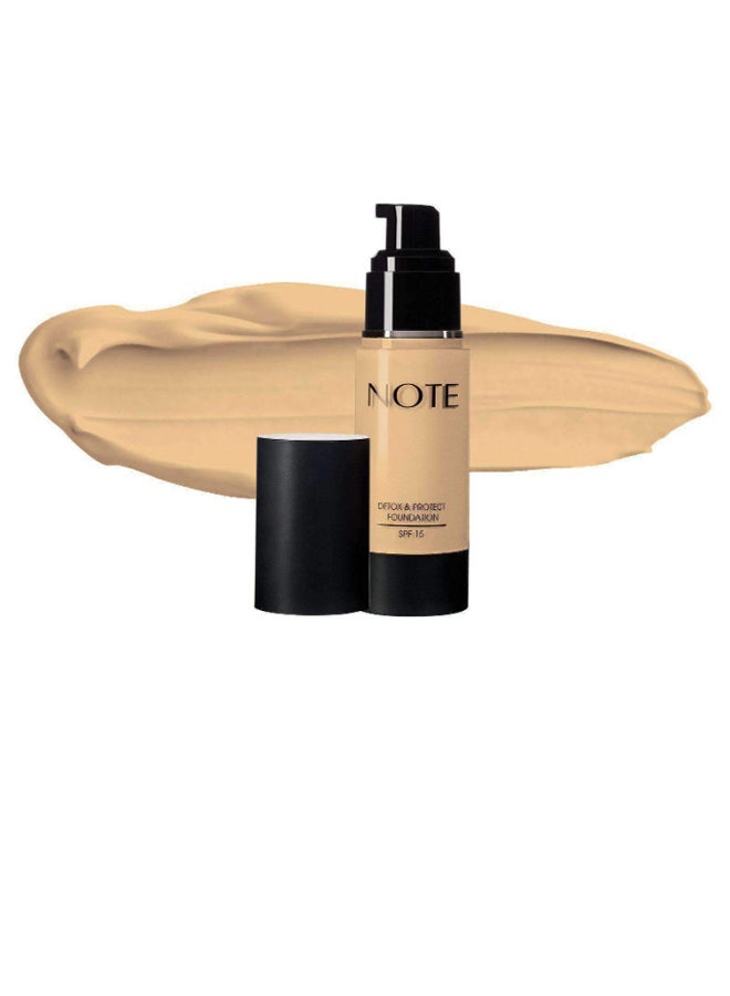Note Detox And Protect Liquid Foundation Pump 02 Natural Beige - Image 2