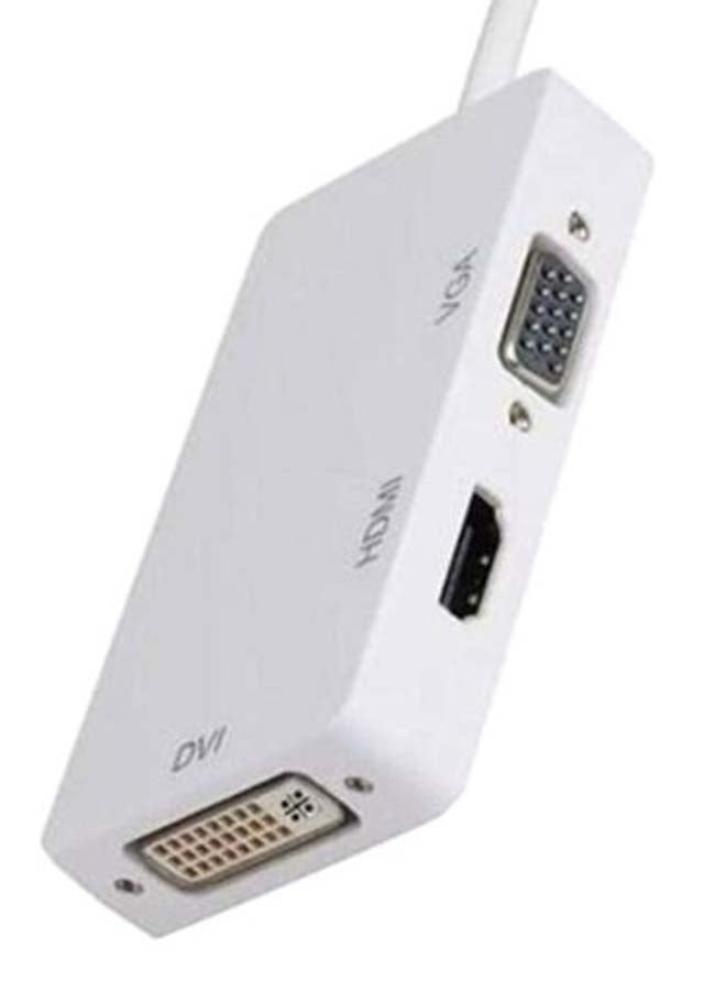 EHOME Female HDMI/VGA/DVI To Male Mini DP Adapter Cable White - Image 2