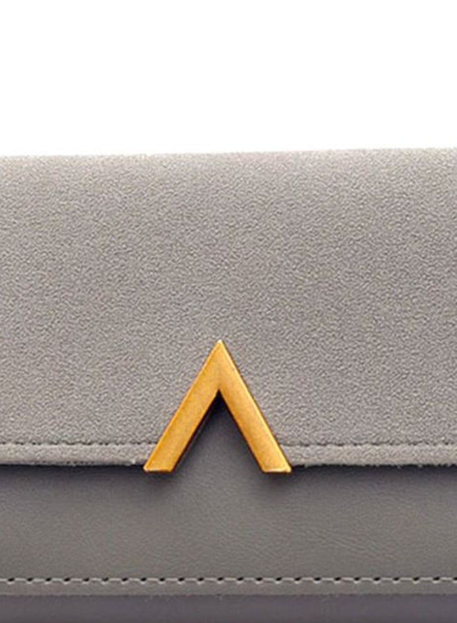 Y&D Vintage Style Leather Wallet Grey/Gold  - Image 3