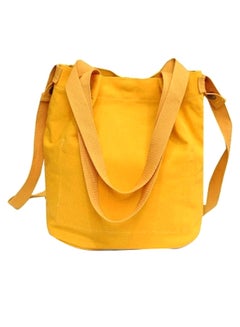 BAGGRA Stitched Detailed Shoulder Bag Yellow  - Image 3
