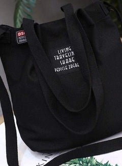 BAGGRA Stitched Detailed Shoulder Bag Black  - Image 2