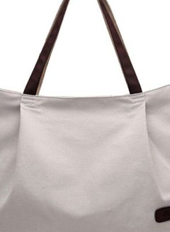 BAGGRA Stitched Detailed Shopper/Tote White  - Image 3