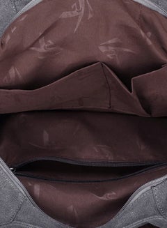 BAGGRA Stitched Detailed Shopper/Tote Grey  - Image 3