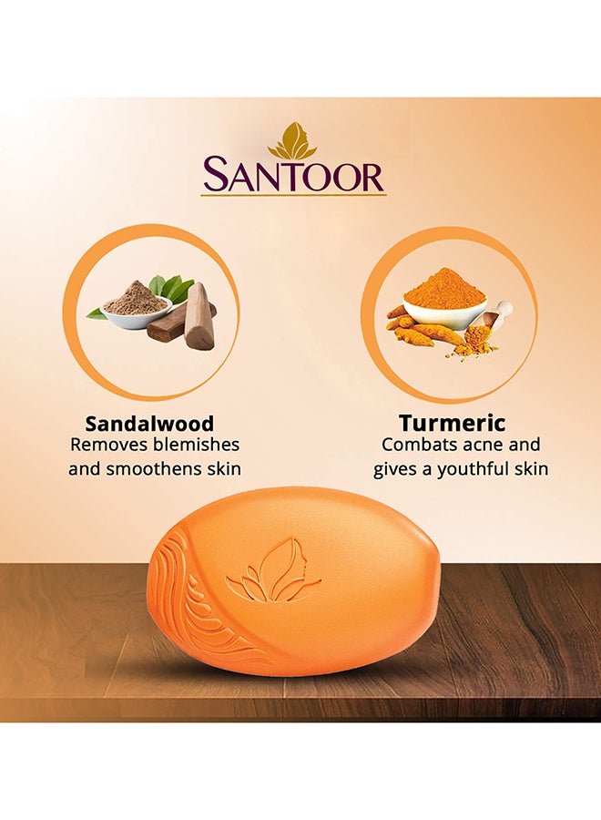 سانتور Soap With Sandal And Turmeric 125grams  - Image 2