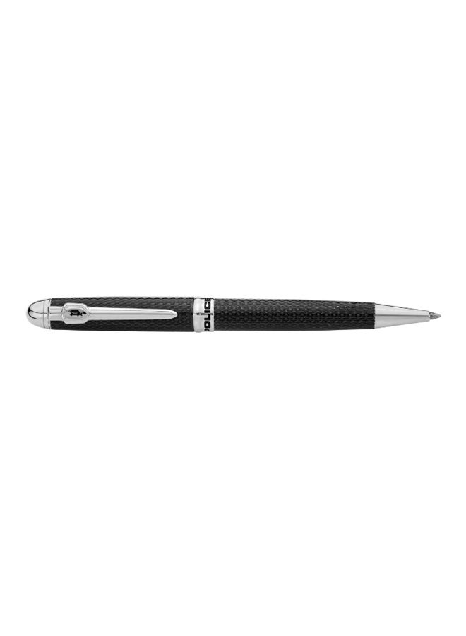 POLICE Medium Nib Knock Type Ballpoint Pen Black/Silver Black/Silver - Image 2