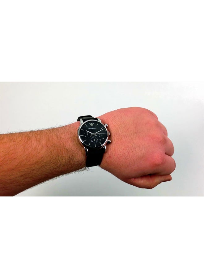 EMPORIO ARMANI - Men's Leather Chronograph Watch AR1733 - Image 1